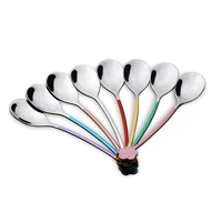 

New colorful light spoons 304 children crooked head spoons set