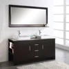 Double Art Sinks Floor Mounted Wooden Bathroom Cabinet Foshan Manufacturers