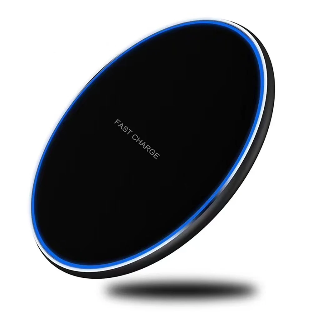 

Round shape portable slim fast charging 10W 7.5W fast wireless charger
