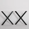 wholesales x shaped different size steel metal dining table frame leg