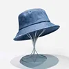 2019 wholesale custom fashion most popular 100% cotton blue outdoor sun bucket hats
