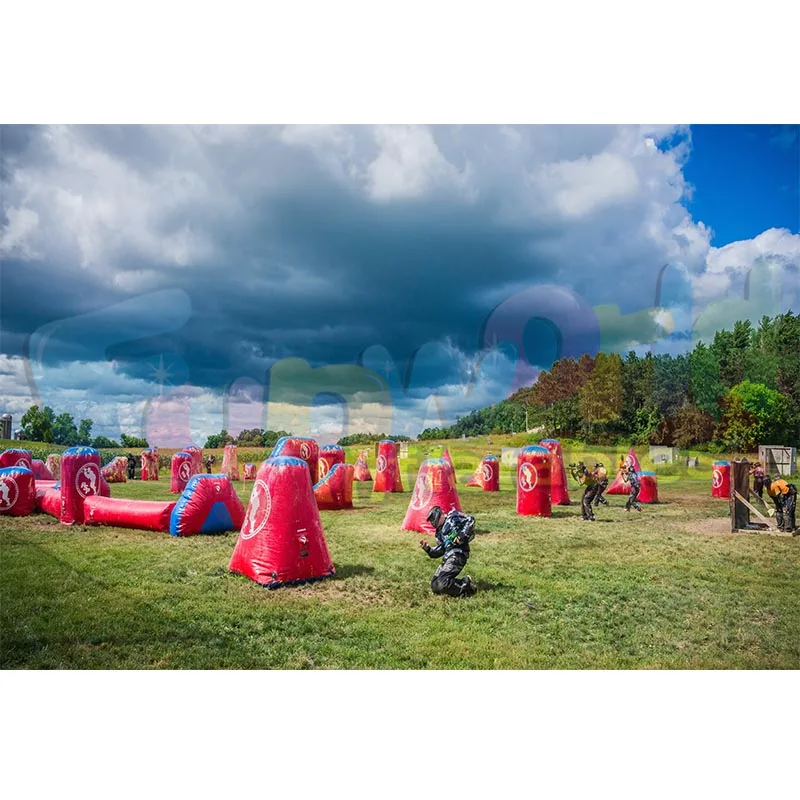 Customized Inflatable Speedball Bunker Paintball Bunker Set Inflatable