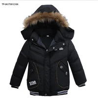 

Winter jacket for children Fur collar hooded kids warm coat outwear children clothes