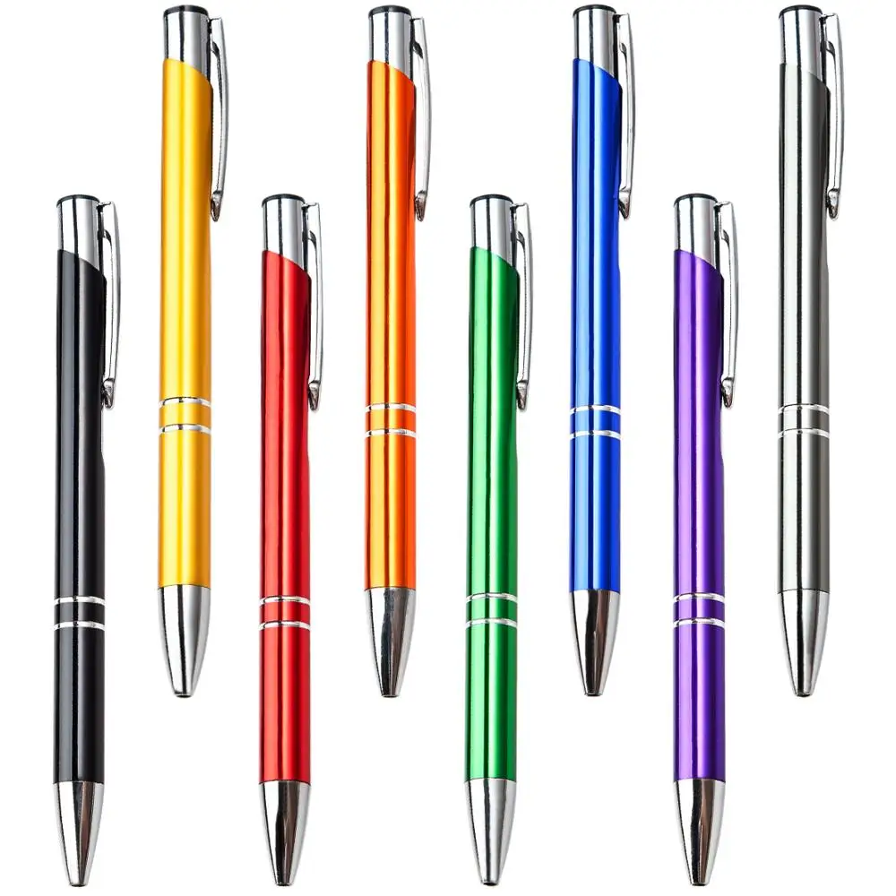 
Cheap custom logo printed ballpoint pen promotional gift ball pen aluminium metal pen with custom Logo  (60220634157)