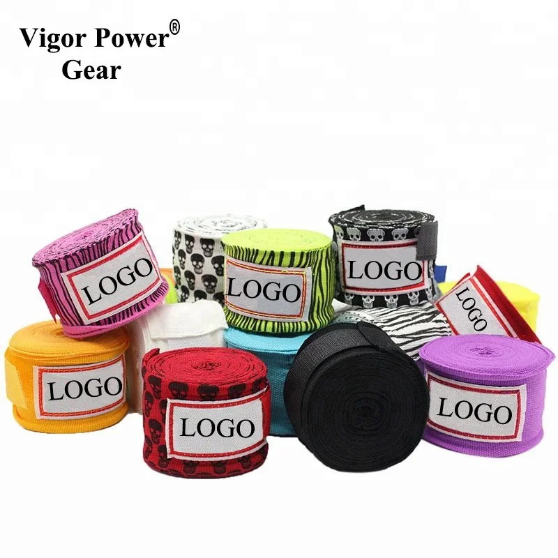 

Vigor Power Gear high density custom boxing hand wraps printing boxing wrist wraps, Can custom the color as your wanted