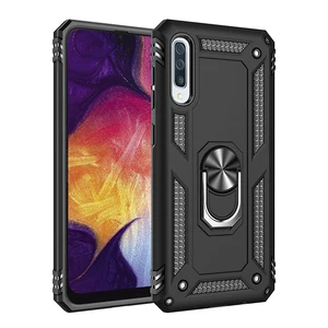 Shockproof PC+TPU Phone Case Samsung Galaxy A50 Ring Kickstand