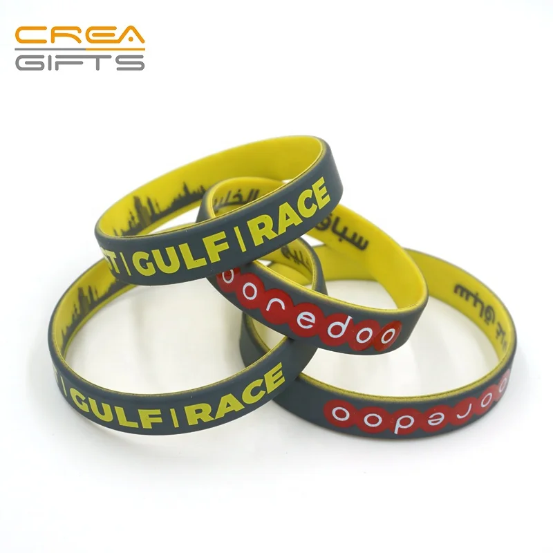 

Pulsera de silicona Embossed Debossed logo silicone wristband awareness bracelet rubber band for kids, Pantone color