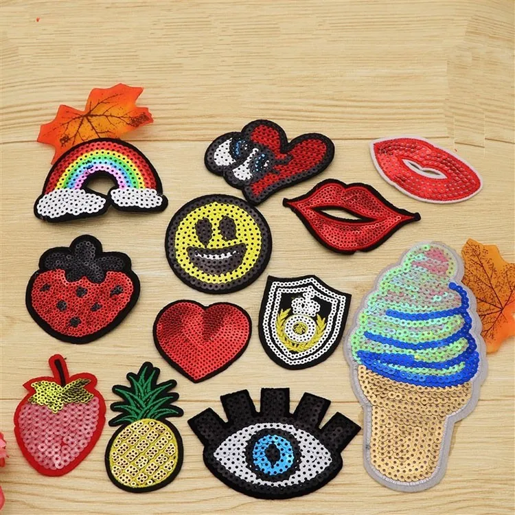 Wholesale Cute Boy And Girl Kids Sew On Sequin Patches For Clothes