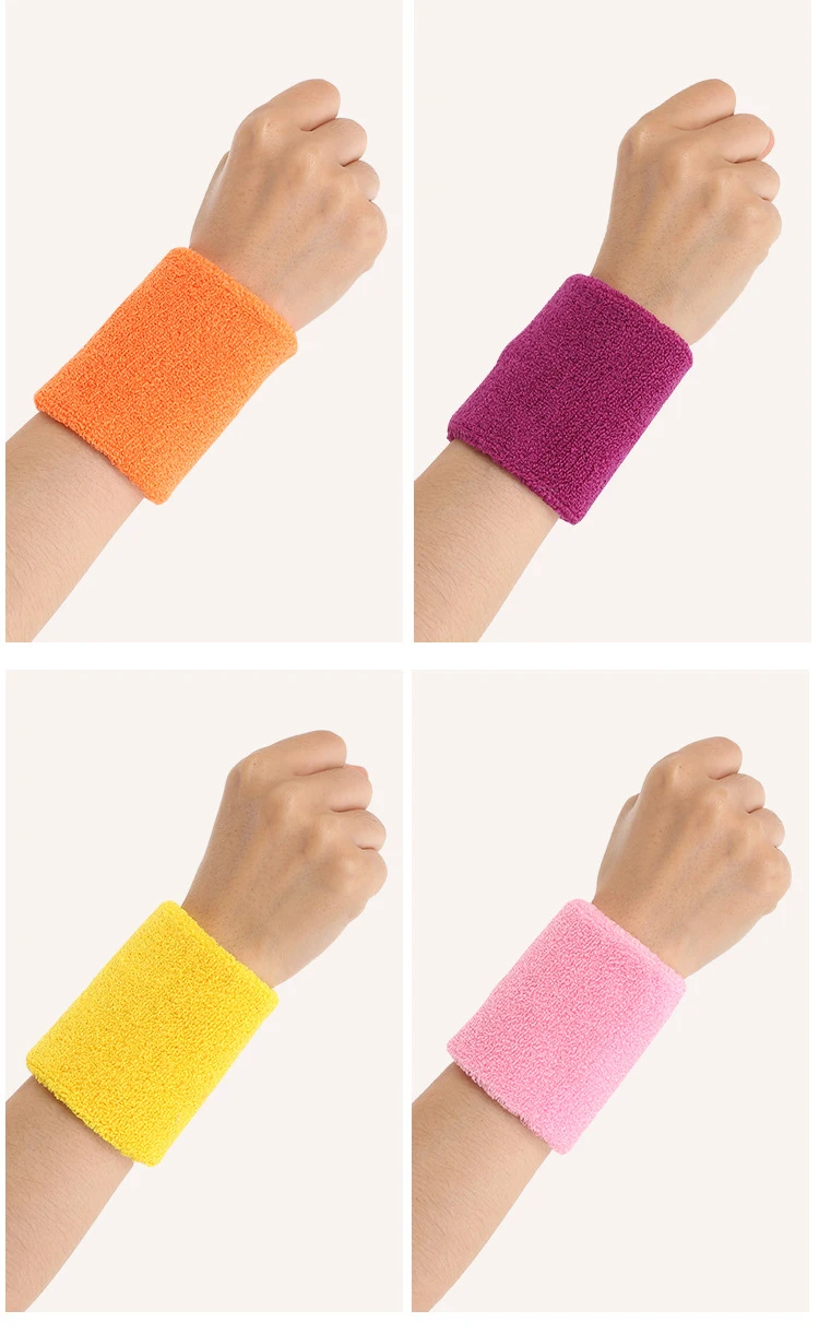 Cotton Sport Towel wrist sweatband hand band for gym badminton tennis sweat wrist support brace Sleeve