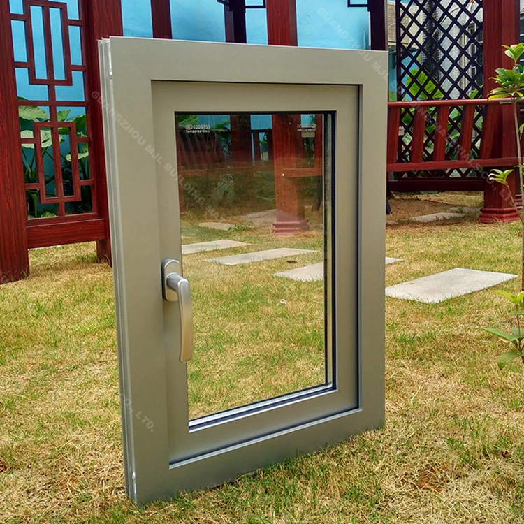 Home security custom swing opening aluminum window glass with lock