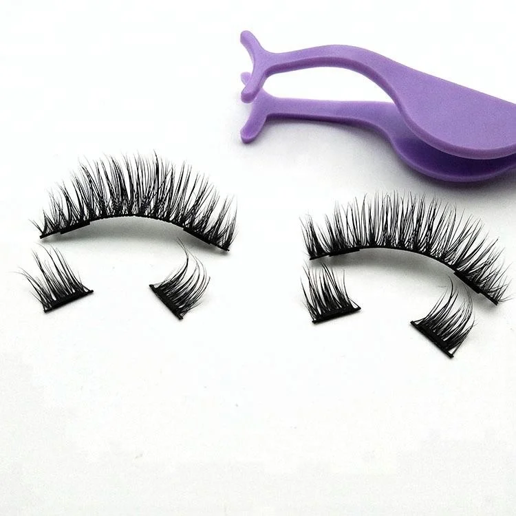 

Best seller Faux Mink Fur Magnetic Eyelashes With Eyelash Curler magnetic eyeliner and eyelashes kit, Natural black