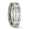 Chisel Titanium Cross Polished Comfort Fit Fashion Ring