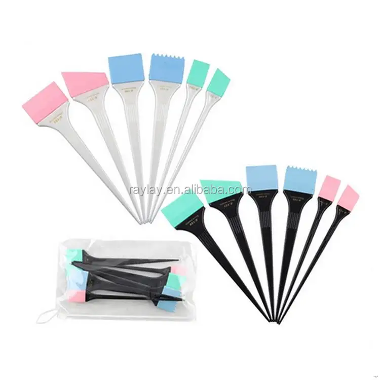 

2017 professional hair salon silicone tinting brush set hair dye brush set, Assorted color