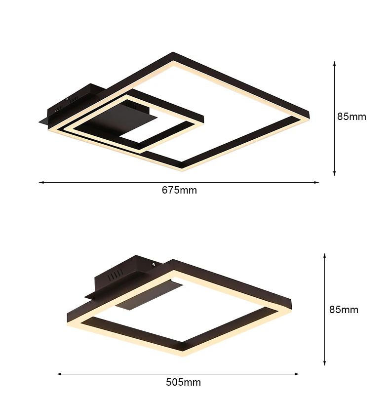 surface mount 110V 220V acrylic modern hanging square led ceiling light