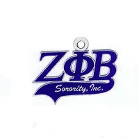 

HUSURU Jewelry Fashion Metal Zeta Phi Beta Sorority Charms ZPB Society Pendants Greek Letter Jewelry For Necklaces Bracelets DIY