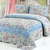 Newest Blue Flower Four Pieces Printing Bed Spread