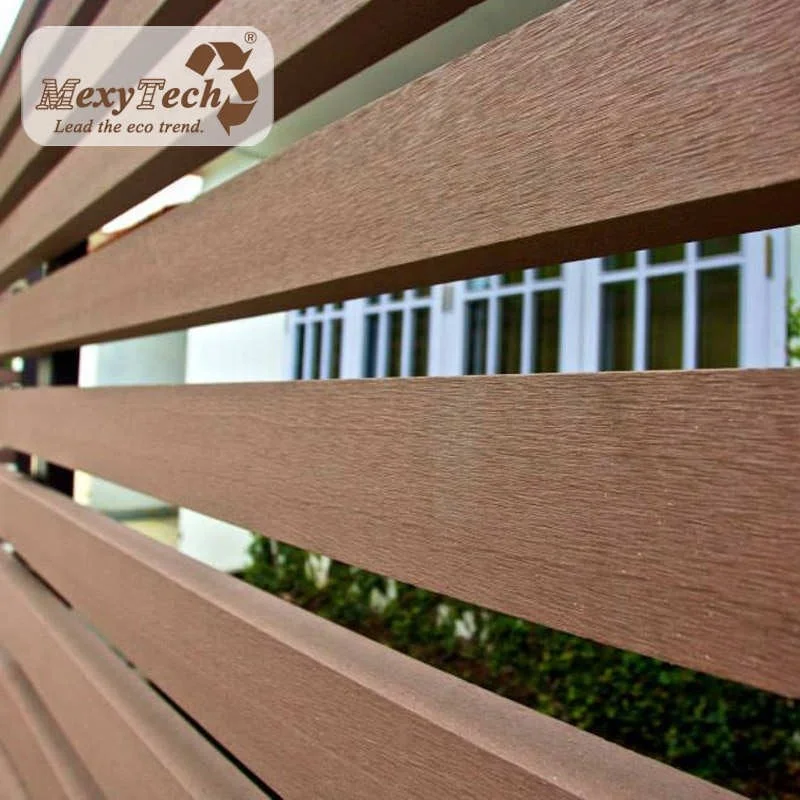 

durable HDPE plastic coated field fence panel wpc fencing, Teak, coffee, dark grey