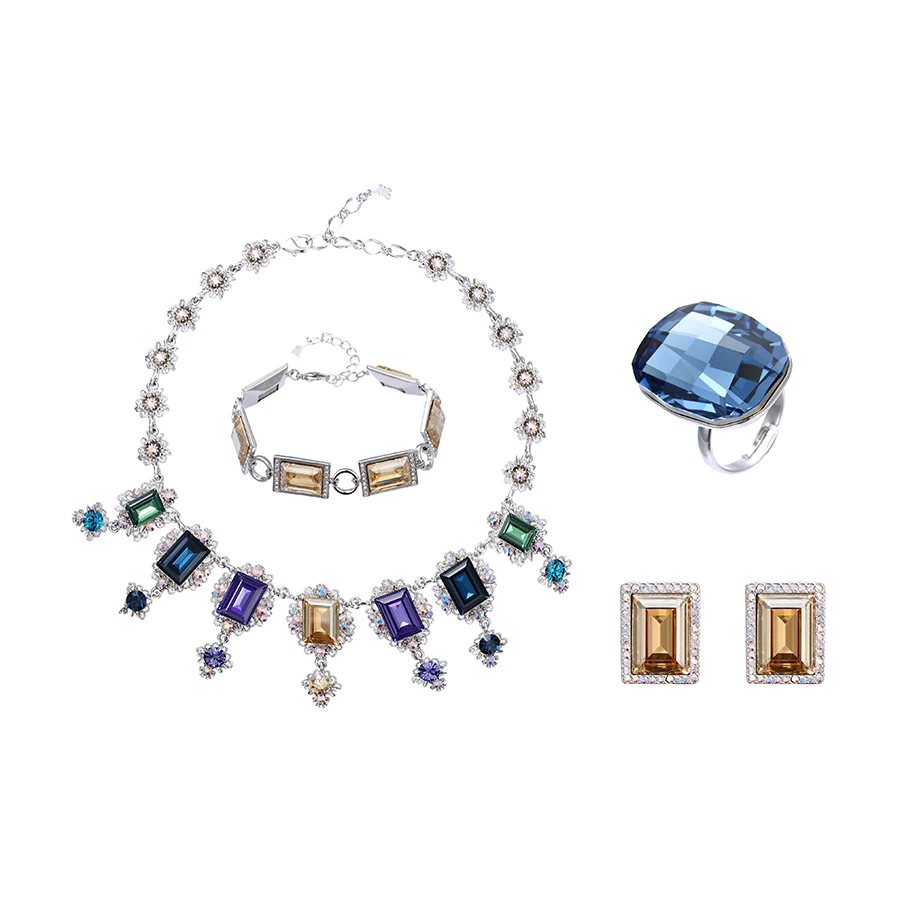 

xuping imitate cubic zirconia jewelry set bridal crystals from Swarovski