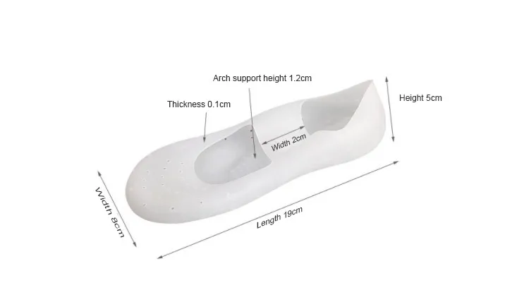 SEBS Breathable moisturizing anti crack whitening arch support sock gel spa sock