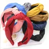 HBA513 2019 New Design Women solid colol knot headband for girls