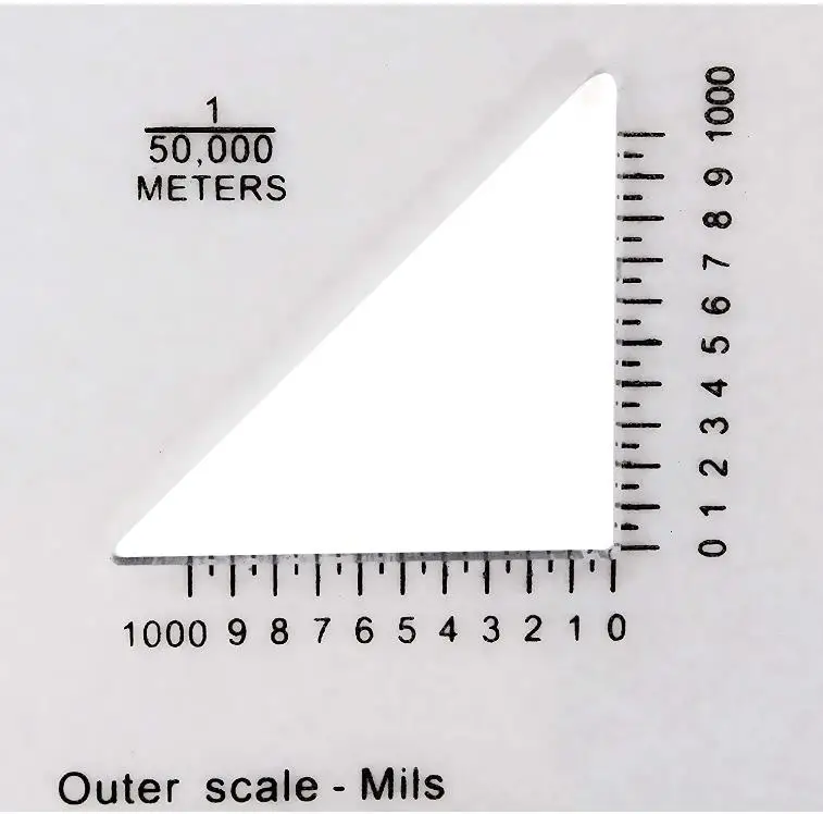 5"x5"   Style UTM/MGRS Coordinate Scale Protractor for Map Reading 