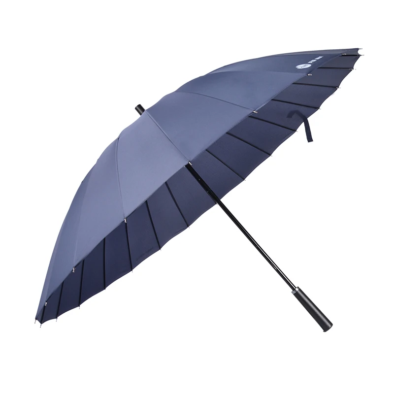 

Custom Auto Open 24K Long Handle Windproof Dark Blue Big Golf Umbrella With Logo Print, N/a