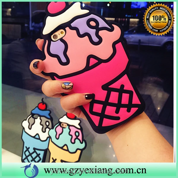 New style summer cherry ice cream silicone phone cases for iphone 5 mobile phone silicon case cover