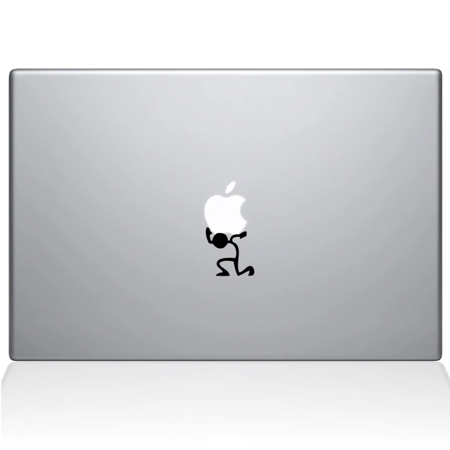 Sticker find. Стикеры на макбук. MACBOOK В стикерах. Наклейка яблоко Apple на ноутбук. Наклейка на яблоко MACBOOK.