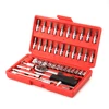 46 Pcs Socket Wrench Tools for Car A Set of Keys Wrench Repair Tool Kit