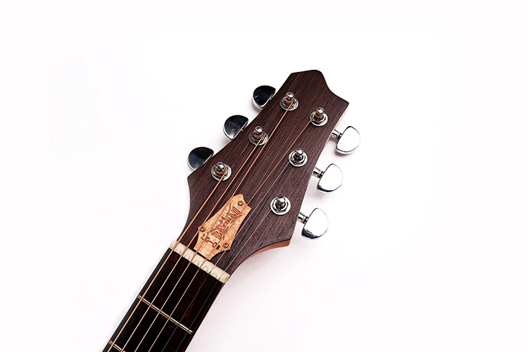 
OEM musical instrument best guangdong manufacturer engraving soundhole rosette Semi Guitar Acoustic 