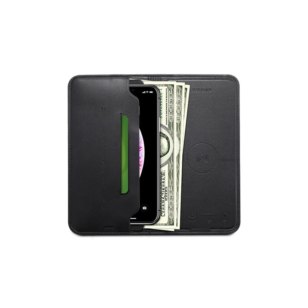 Promotional Gift Wholesale Smart Wallet Credit Card Wallet Wireless Charging 8000Mah Powerbank for Men