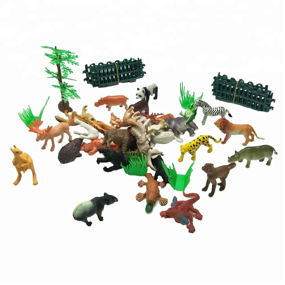 Dos desenhos animados de borracha pequena selvagem mini 3d crianças outros gaiola fazenda zoológico selva definir animais brinquedos dinossauro de plástico PVC