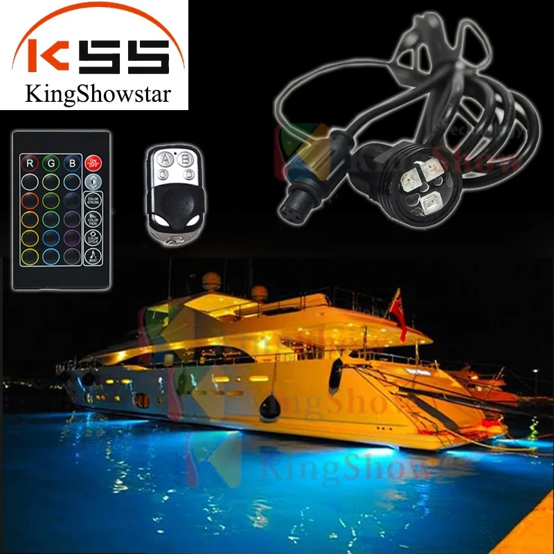 9W Stainless bronze Marine Boat yacht LED Drain Plug Light RGB Underwater