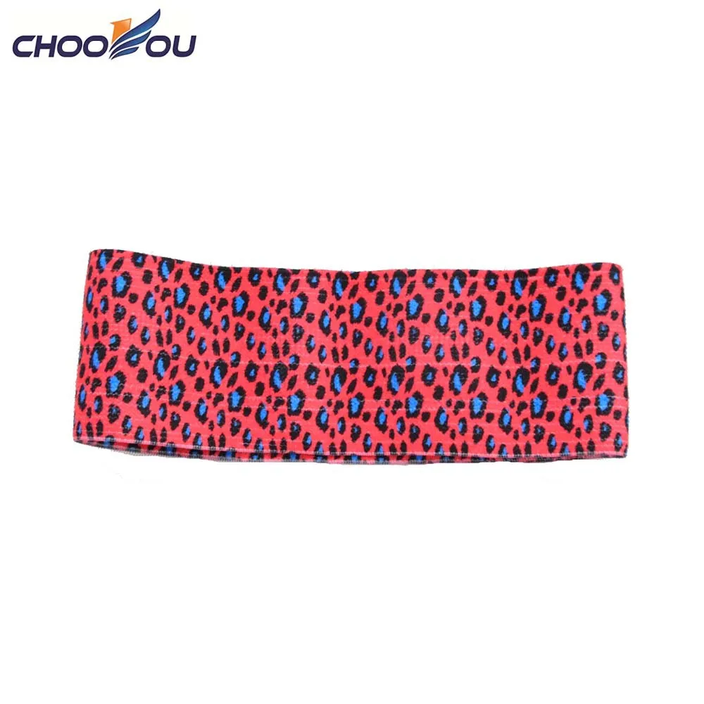 

Leopard Design Booty Sports Fitness Hip Circle Resistance Band, Customized color