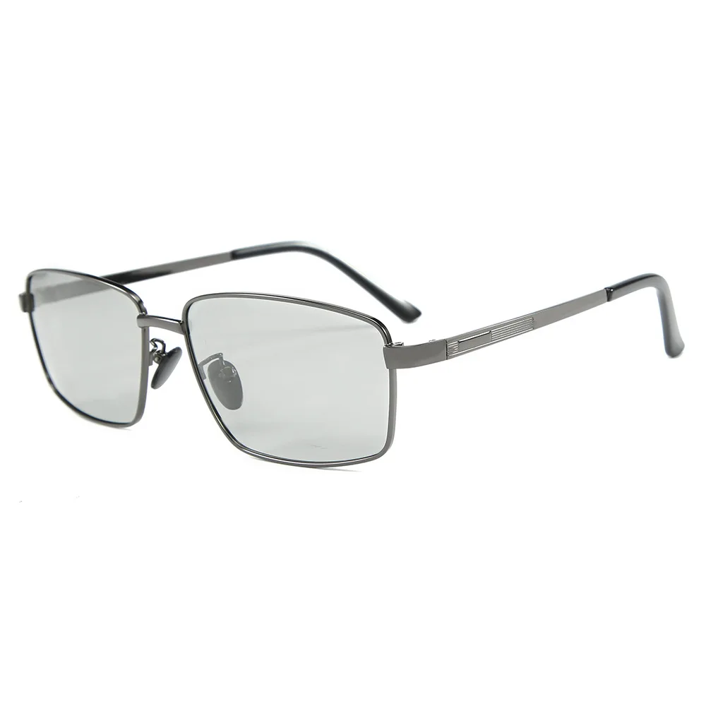 

2019 classical metal square frame eyeglasses have discoloration lens man sunglasses for man, As you see