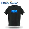 Custom clock led equalizered t-shirt fashion