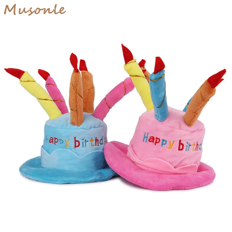 Funny Happy Birthday Cake Shaped Dog Cap Birthday Pet Hats - Buy ...