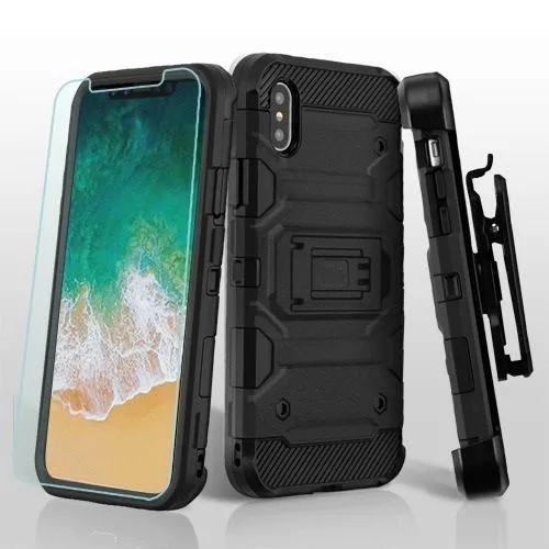 

new arrivals 2018 amazon Heavy duty Hybrid Armor Rugged Kickstand Belt Clip Holster Combo phone Case Cover  10, As the picture show
