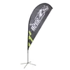 Outdoor advertising tear drop flag