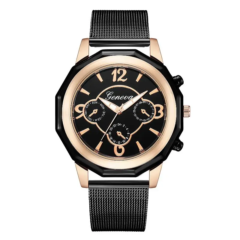

616 high quality mesh belt men women quartz watch wholesale casual wrist watch