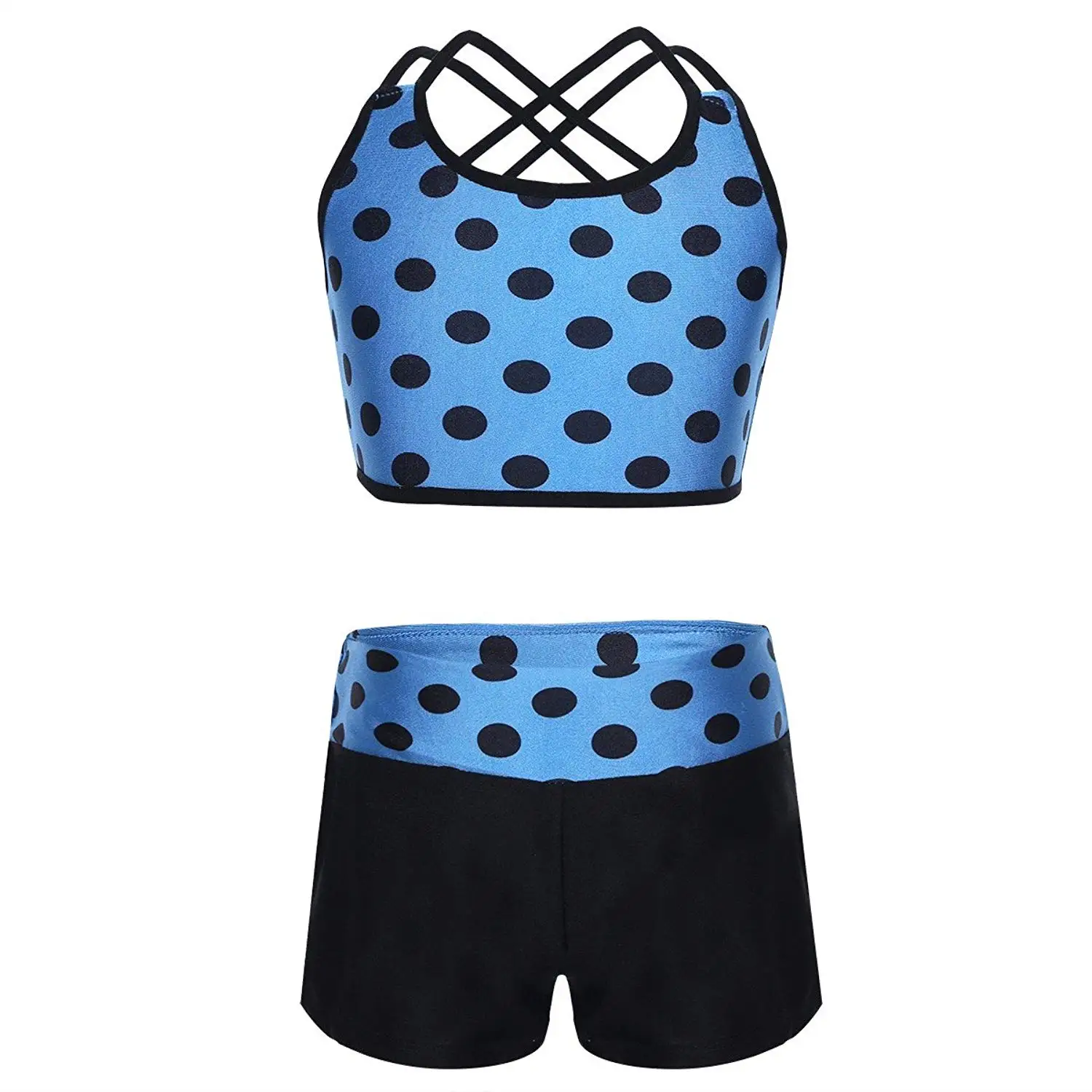 Lizatards Shorts and Bra Top Set in Girls or Adult Sizes for Dance or Gymnastics