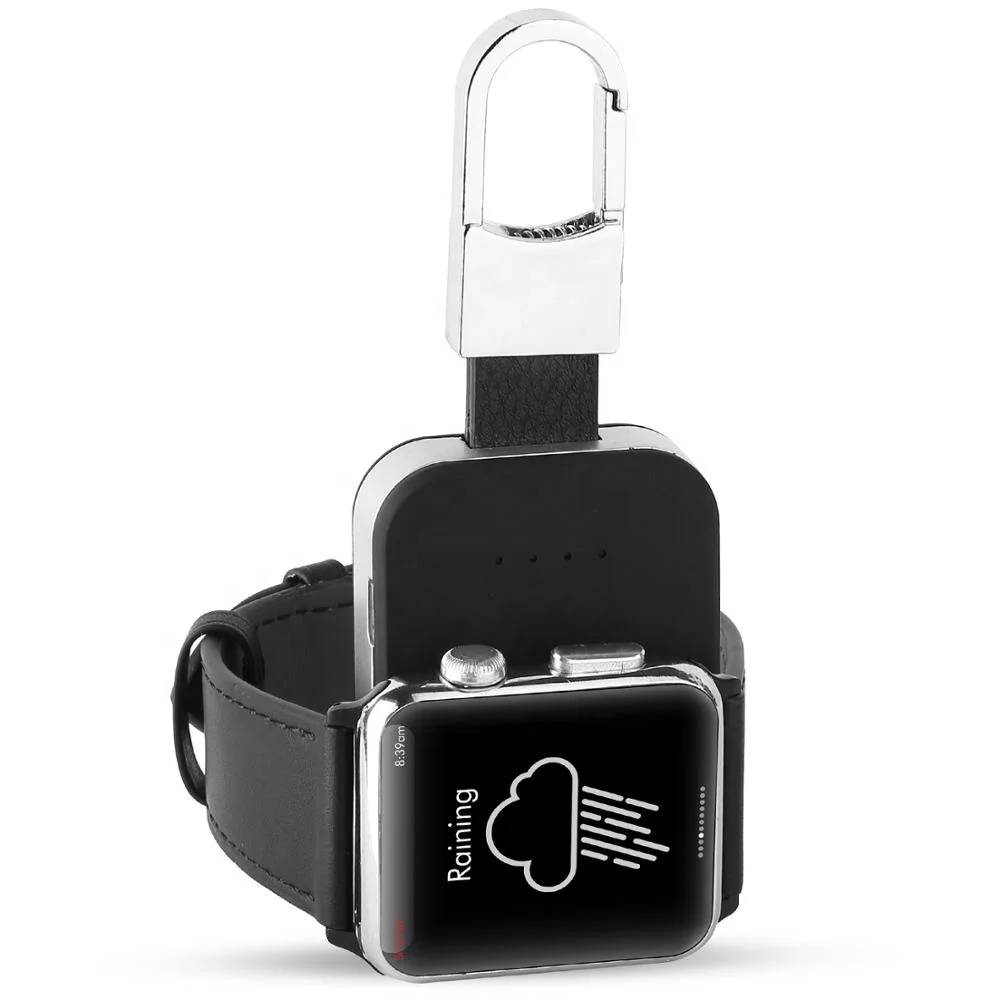 

Wireless Charger for Apple Watch 1 2 3 4, Portable Travel Keychain Mini Power Bank