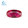 5# red color oval shape Imitation of natural cut ruby stone for machine cutting
