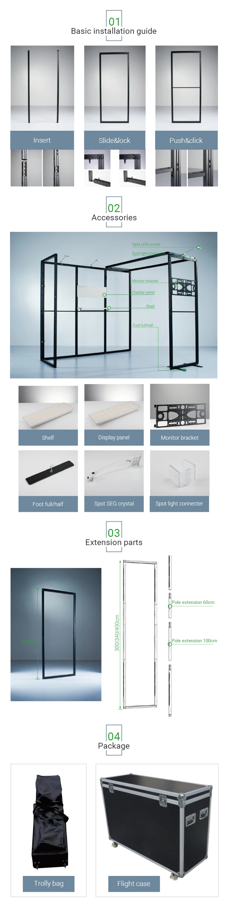 10x20ft Customized Portable Modular Reusable Exhibition Trade Show 