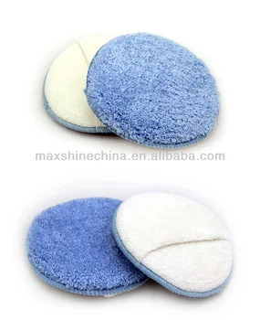 Microfiber Plush Pocket Waxing Applicator Pads Car Polishing Spong