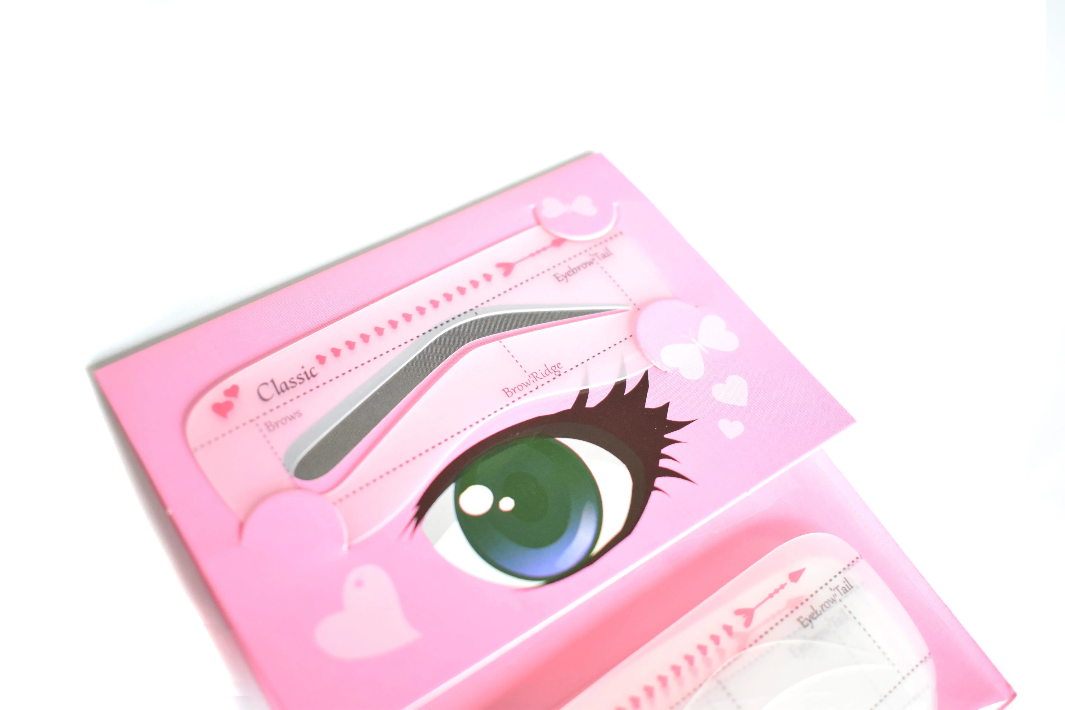 
Small MOQ drawing Eye brow kit wholesale eyebrow 10 shapes stencils high quality hollow eyebrow card beauty makeup tool 