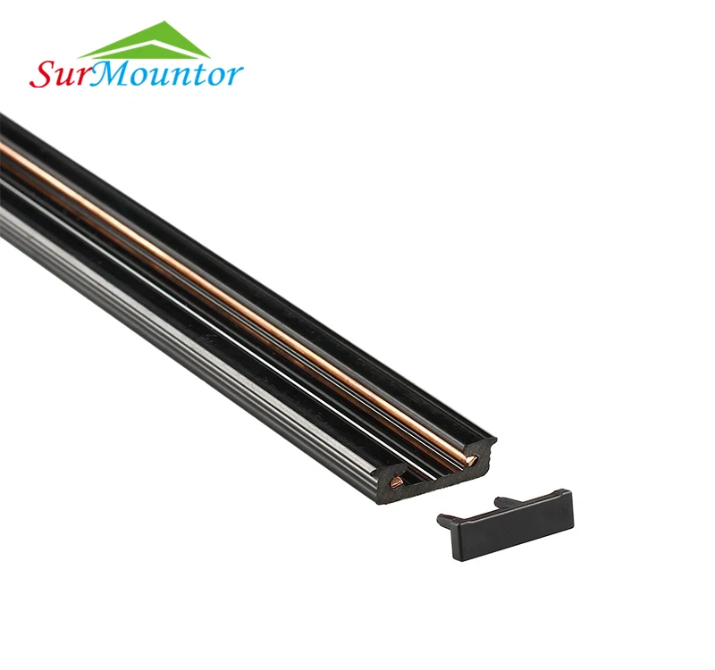  power track with cable connector for supermarket shelves 1meter 2 meter 12V 24V 25A