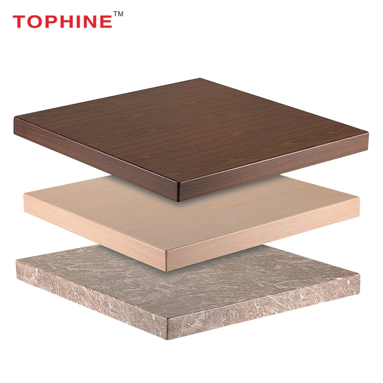 
High quality outdoor garden furniture aluminum marble/wood style dining coffee table top 