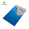 Printed Logo All Season Red Blue Green Comfortable Blanket Size Double Rectangle Envelope Lightweight Sleeping Bag with Pillow
