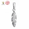 online shopping free shipping 925 Sterling silver Feather pendants Charms Black feather Leather Choker necklace set